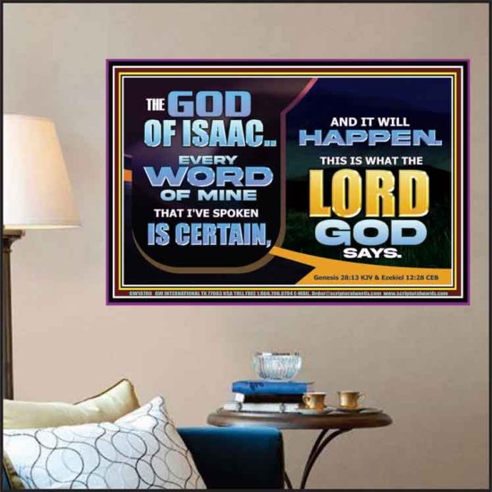 THE WORD OF THE LORD IS CERTAIN AND IT WILL HAPPEN  Modern Christian Wall Décor  GWPOSTER10780  