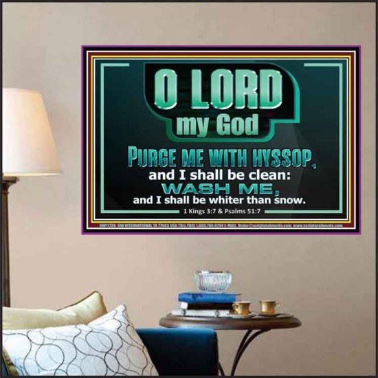 PURGE ME WITH HYSSOP AND I SHALL BE CLEAN  Biblical Art Poster  GWPOSTER11736  