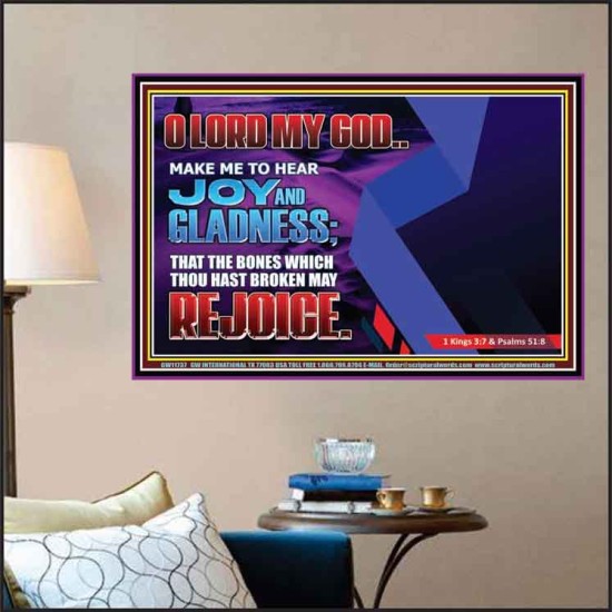 MAKE ME TO HEAR JOY AND GLADNESS  Bible Verse Poster  GWPOSTER11737  