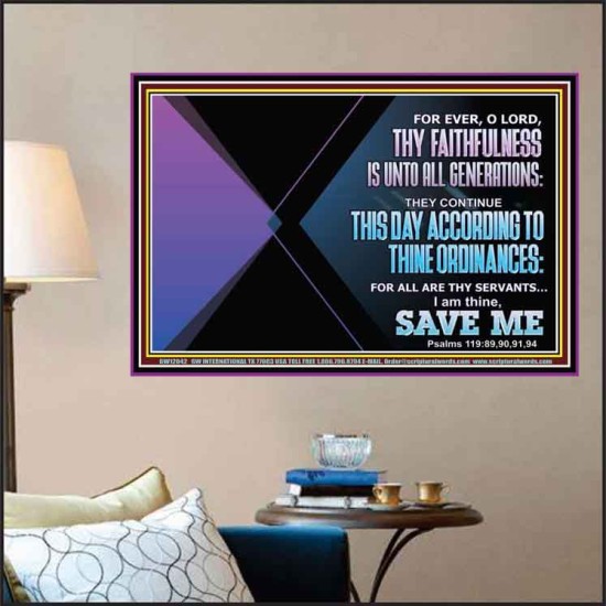 THIS DAY ACCORDING TO THY ORDINANCE O LORD SAVE ME  Children Room Wall Poster  GWPOSTER12042  
