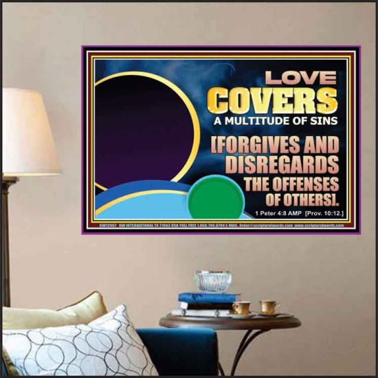 FORGIVES AND DISREGARDS THE OFFENSES OF OTHERS  Religious Wall Art Poster  GWPOSTER12067  