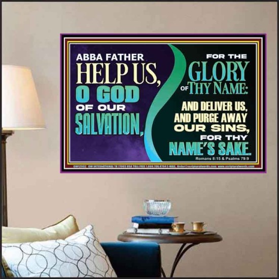 ABBA FATHER HELP US   Biblical Art Poster  GWPOSTER12092  