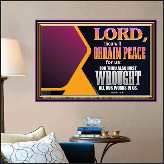 THE LORD WILL ORDAIN PEACE FOR US  Large Wall Accents & Wall Poster  GWPOSTER12113  