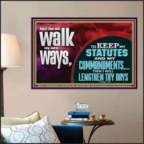 KEEP MY STATUTES AND MY COMMANDMENTS  Custom Wall Scripture Art  GWPOSTER12125  