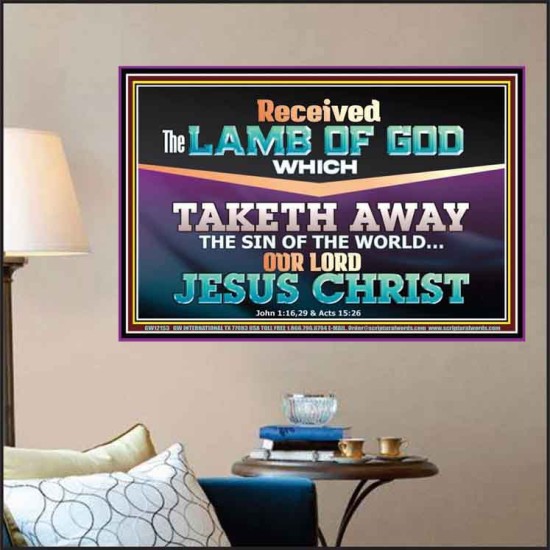 RECEIVED THE LAMB OF GOD OUR LORD JESUS CHRIST  Art & Décor Poster  GWPOSTER12153  