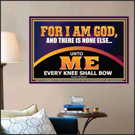 UNTO ME EVERY KNEE SHALL BOW  Scripture Wall Art  GWPOSTER12176  