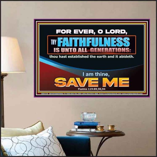 O LORD THOU HAST ESTABLISHED THE EARTH AND IT ABIDETH  Large Scriptural Wall Art  GWPOSTER12178  