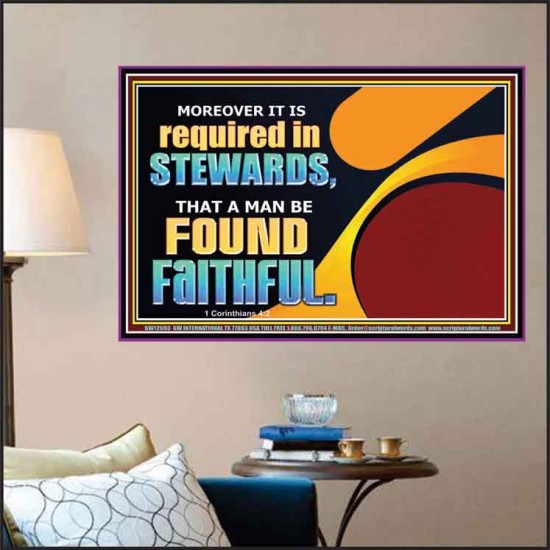 BE FOUND FAITHFUL  Scriptural Wall Art  GWPOSTER12693  