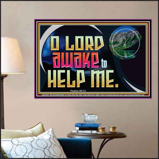 O LORD AWAKE TO HELP ME  Scriptures Décor Wall Art  GWPOSTER12697  