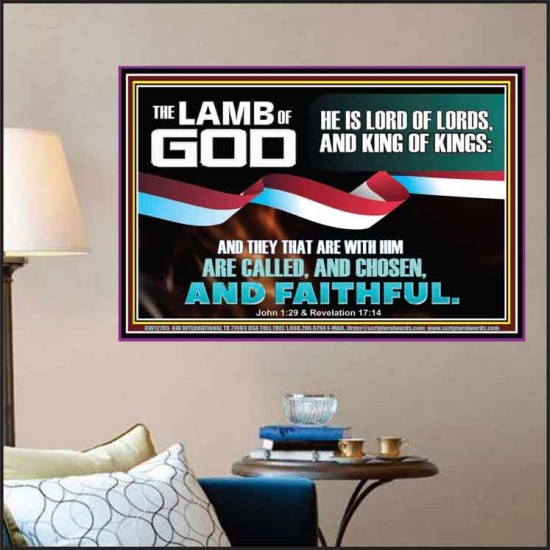 THE LAMB OF GOD LORD OF LORD AND KING OF KINGS  Scriptural Verse Poster   GWPOSTER12705  