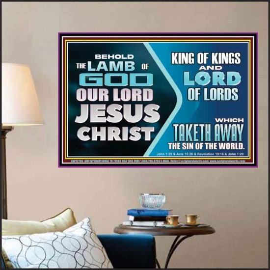 THE LAMB OF GOD OUR LORD JESUS CHRIST  Poster Scripture   GWPOSTER12706  