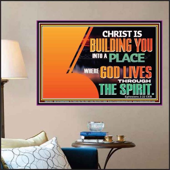 A PLACE WHERE GOD LIVES THROUGH THE SPIRIT  Contemporary Christian Art Poster  GWPOSTER12968  