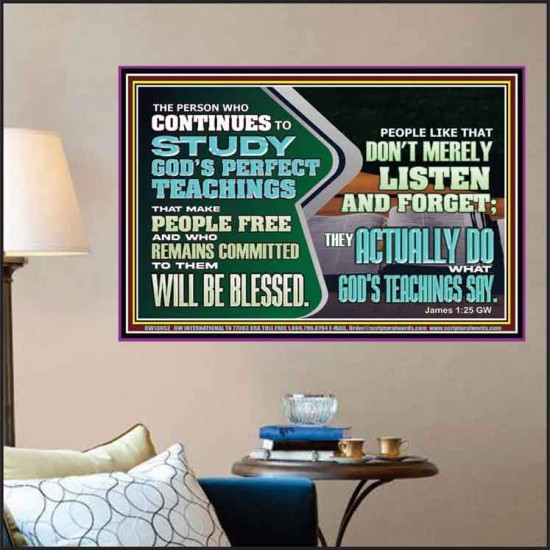 ACTUALLY DO WHAT GOD'S TEACHINGS SAY  Righteous Living Christian Poster  GWPOSTER13052  