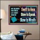 SWIFT TO HEAR SLOW TO SPEAK SLOW TO WRATH  Church Decor Poster  GWPOSTER13054  