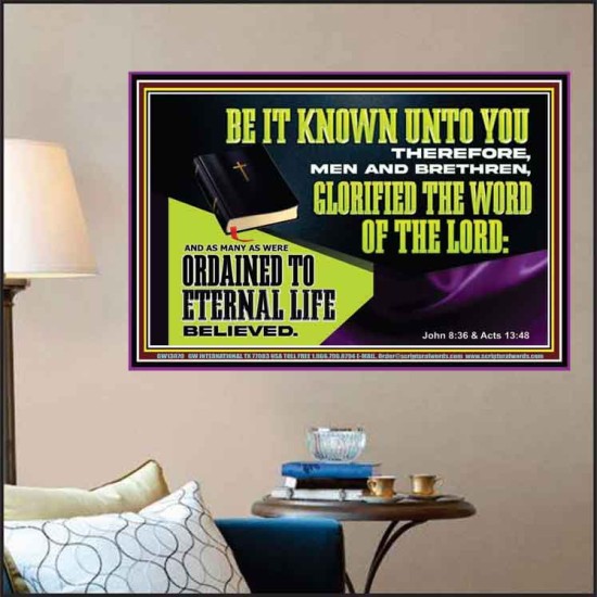 GLORIFIED THE WORD OF THE LORD  Righteous Living Christian Poster  GWPOSTER13070  
