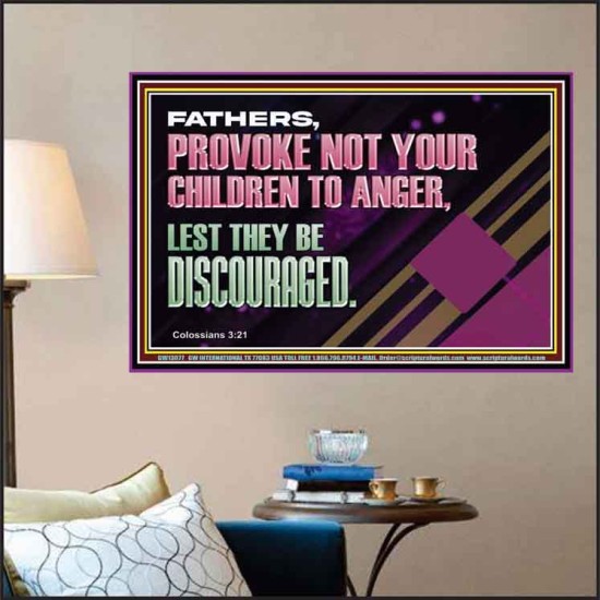 FATHER PROVOKE NOT YOUR CHILDREN TO ANGER  Unique Power Bible Poster  GWPOSTER13077  