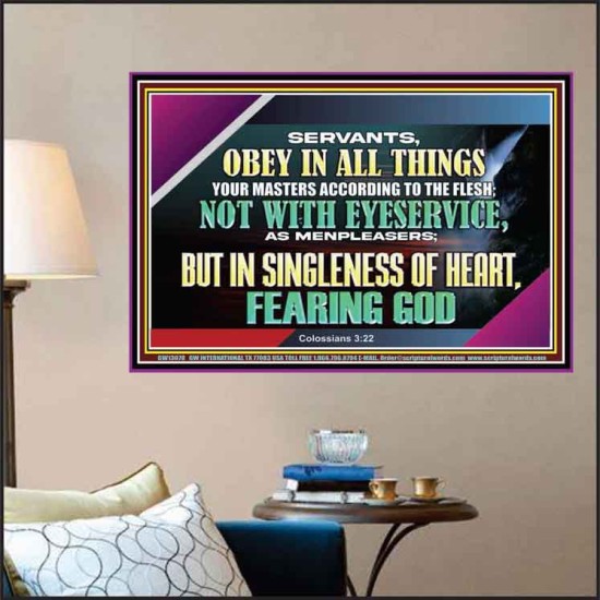 SERVANTS OBEY IN ALL THINGS YOUR MASTERS  Ultimate Power Poster  GWPOSTER13078  