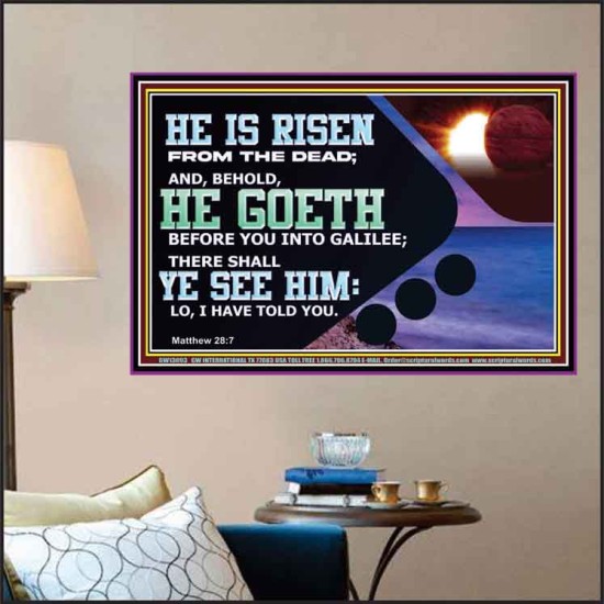 HE IS RISEN FROM THE DEAD  Bible Verse Poster  GWPOSTER13093  