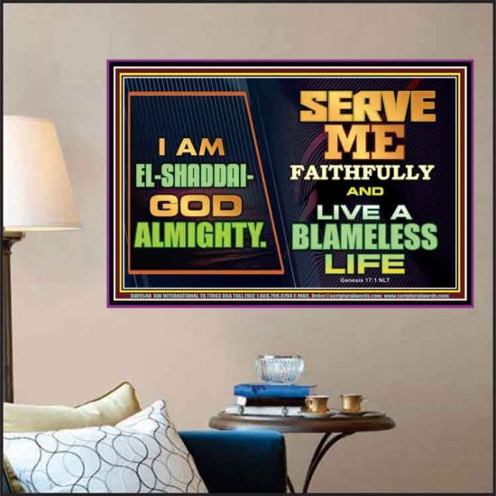 EL SHADDAI GOD ALMIGHTY  Unique Scriptural Poster  GWPOSTER9540  