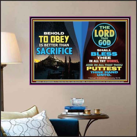 GOD SHALL BLESS THEE IN ALL THY WORKS  Ultimate Power Poster  GWPOSTER9551  
