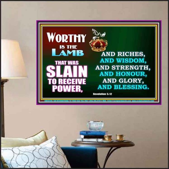 THE LAMB OF GOD THAT WAS SLAIN OUR LORD JESUS CHRIST  Children Room Poster  GWPOSTER9554b  