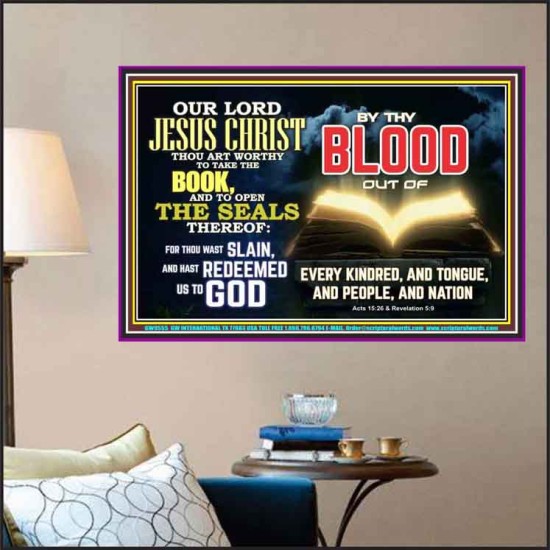 THOU ART WORTHY TO OPEN THE SEAL OUR LORD JESUS CHRIST  Ultimate Inspirational Wall Art Picture  GWPOSTER9555  
