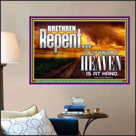 THE KINGDOM OF HEAVEN IS AT HAND  Children Room Poster  GWPOSTER9571  