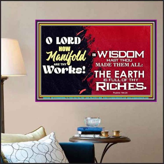 MANY ARE THY WONDERFUL WORKS O LORD  Children Room Poster  GWPOSTER9580  