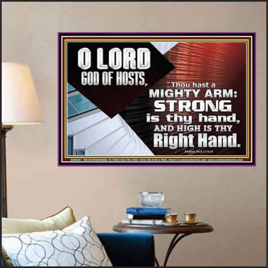 THOU HAST A MIGHTY ARM LORD OF HOSTS   Christian Art Poster  GWPOSTER9981  