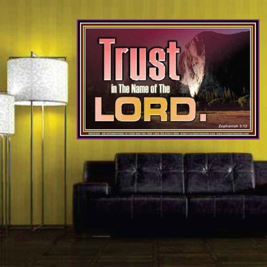 TRUST IN THE NAME OF THE LORD  Unique Scriptural ArtWork  GWPOSTER10303  