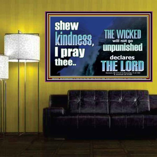 THE WICKED WILL NOT GO UNPUNISHED  Bible Verse for Home Poster  GWPOSTER10330  