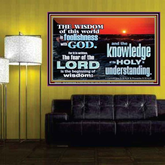 THE FEAR OF THE LORD BEGINNING OF WISDOM  Inspirational Bible Verses Poster  GWPOSTER10337  