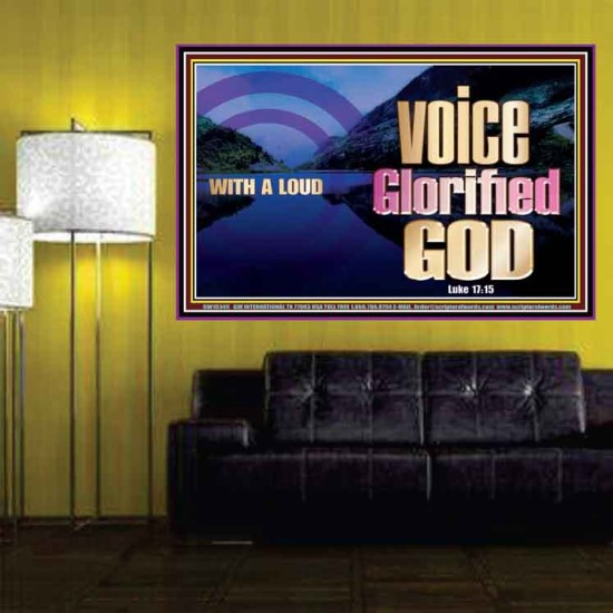 WITH A LOUD VOICE GLORIFIED GOD  Printable Bible Verses to Poster  GWPOSTER10349  