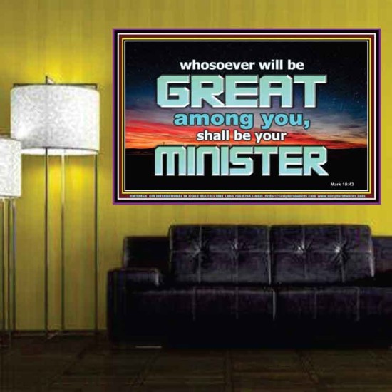 HUMILITY AND SERVICE BEFORE GREATNESS  Encouraging Bible Verse Poster  GWPOSTER10459  