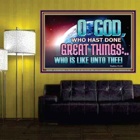 O GOD WHO HAS DONE GREAT THINGS  Scripture Art Poster  GWPOSTER10508  