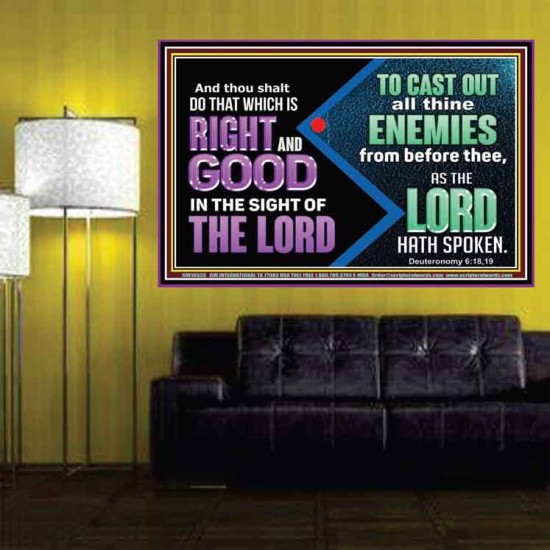 DO THAT WHICH IS RIGHT AND GOOD IN THE SIGHT OF THE LORD  Righteous Living Christian Poster  GWPOSTER10533  