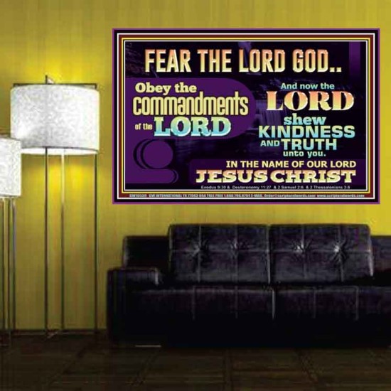 OBEY THE COMMANDMENT OF THE LORD  Contemporary Christian Wall Art Poster  GWPOSTER10539  
