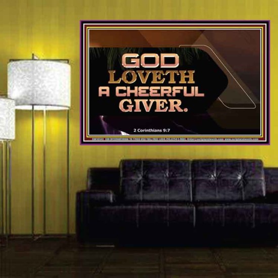 GOD LOVETH A CHEERFUL GIVER  Christian Paintings  GWPOSTER10541  
