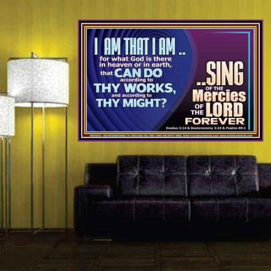 I AM THAT I AM GREAT AND MIGHTY GOD  Bible Verse for Home Poster  GWPOSTER10625  