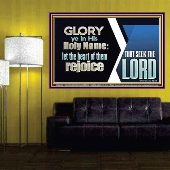 THE HEART OF THEM THAT SEEK THE LORD REJOICE  Righteous Living Christian Poster  GWPOSTER10657  