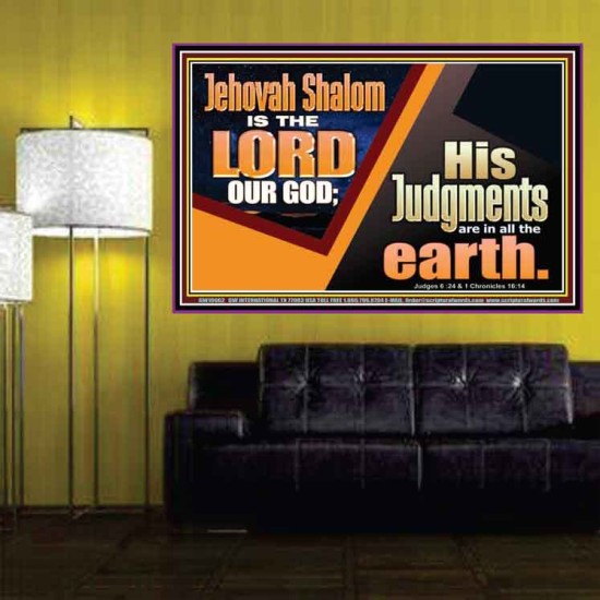 JEHOVAH SHALOM IS THE LORD OUR GOD  Ultimate Inspirational Wall Art Poster  GWPOSTER10662  