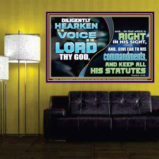 DILIGENTLY HEARKEN TO THE VOICE OF THE LORD THY GOD  Children Room  GWPOSTER10717  