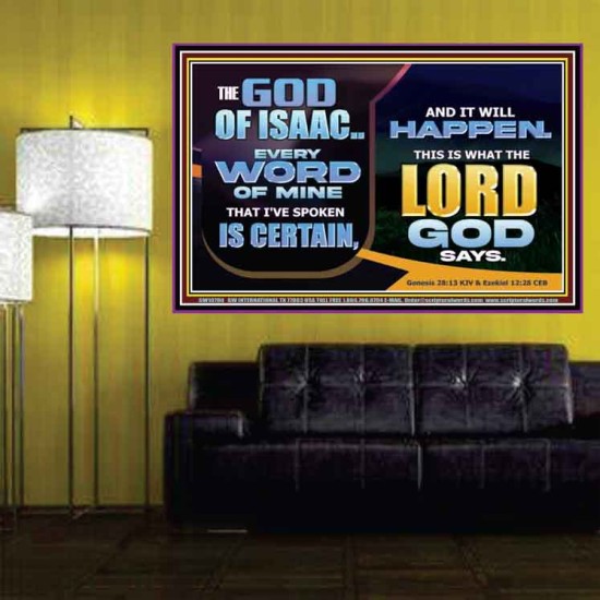 THE WORD OF THE LORD IS CERTAIN AND IT WILL HAPPEN  Modern Christian Wall Décor  GWPOSTER10780  