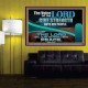 THE VOICE OF THE LORD GIVE STRENGTH UNTO HIS PEOPLE  Contemporary Christian Wall Art Poster  GWPOSTER10795  