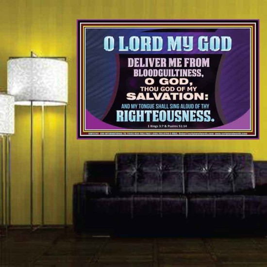 DELIVER ME FROM BLOODGUILTINESS  Religious Wall Art   GWPOSTER11741  