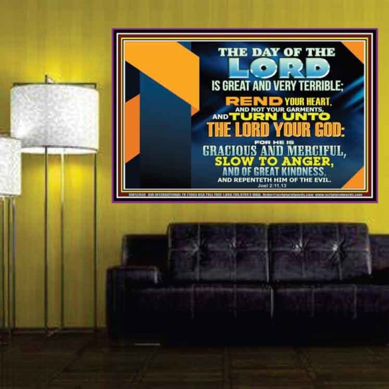 REND YOUR HEART AND NOT YOUR GARMENTS AND TURN BACK TO THE LORD  Righteous Living Christian Poster  GWPOSTER12030  
