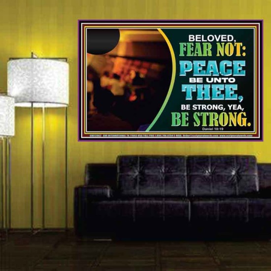 BELOVED BE STRONG YEA BE STRONG  Biblical Art Poster  GWPOSTER12062  