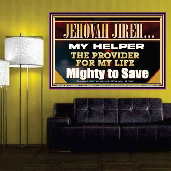 JEHOVAH JIREH MY HELPER THE PROVIDER FOR MY LIFE  Unique Power Bible Poster  GWPOSTER12249  