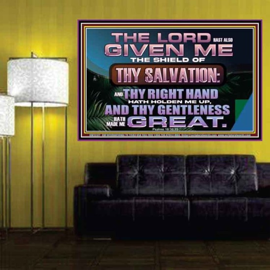 THY RIGHT HAND HATH HOLDEN ME UP  Ultimate Inspirational Wall Art Poster  GWPOSTER12377  