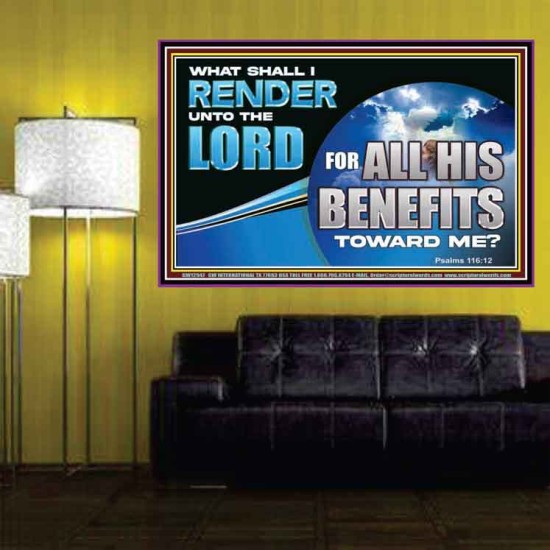 WHAT SHALL I RENDER UNTO THE LORD  Biblical Art  GWPOSTER12947  